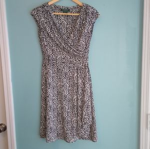 Ralph Lauren petite dress black cream 4